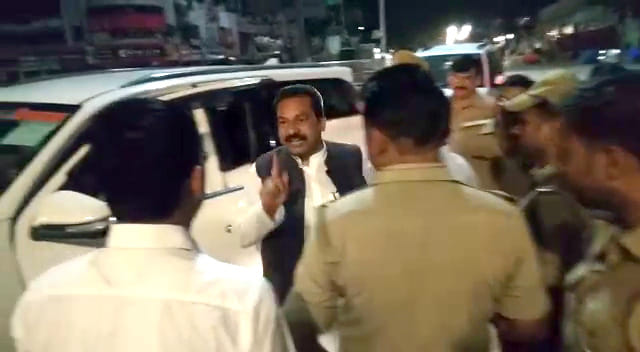 BJP MLA from fluttering over the car for checking
