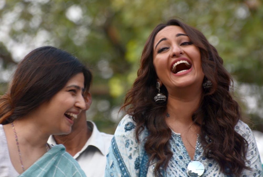 Lok Sabha Elections 2019 Sonakshi Sinha in Samajwadi Party road show in Lucknow.