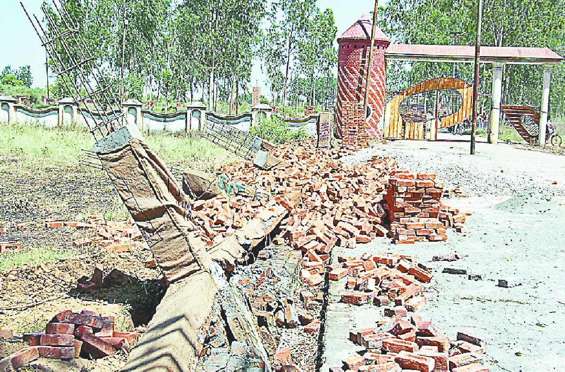 Construction of illegal colony demolished