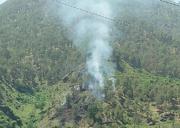 Fire in the forests of Kufalkhet and Sarna