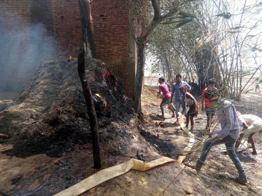 fire in villages
