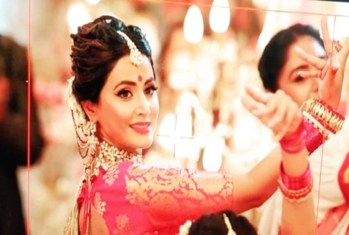 Hina Khan Instagram Photos hina khan shares throwback pic in beautiful multicolor one shoulder thigh high slit gown