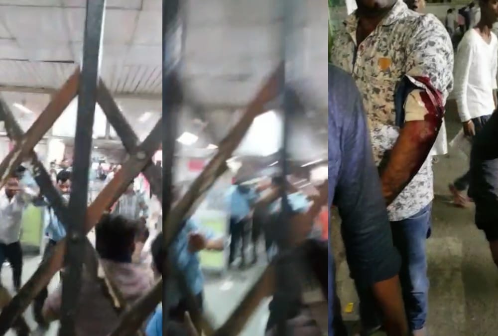 Guards beat a patient and his familymen in KGMU.