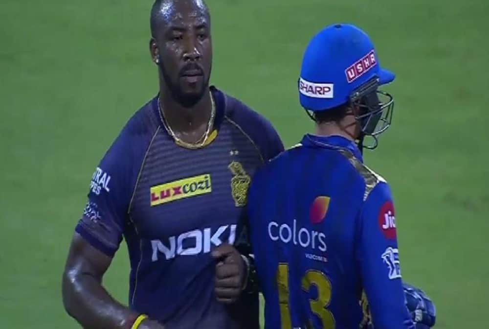 IPL 2019: ‘Angry’ Andre Russell and Quinton de Kock share heated moment , MI vs KKR  Watch video