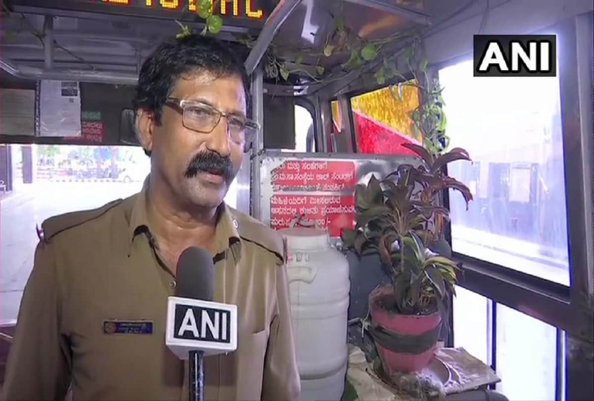 BMTC Driver Narayanappa kept plants in bus and mini nano lalbagh bus photos viral
