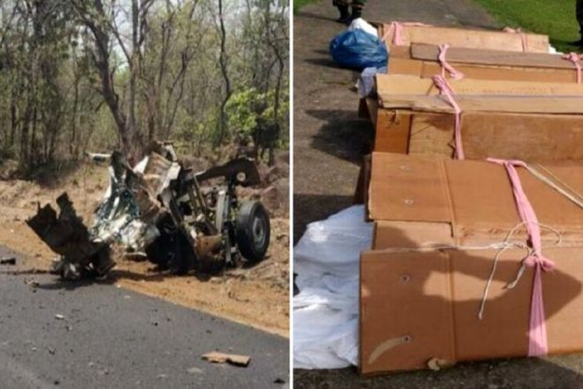 Fact Check: Dis bodies of the soldiers killed in maharashtra maoist attack carried in the Cartons?