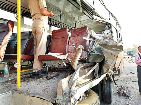 One killed, four injured in road accident