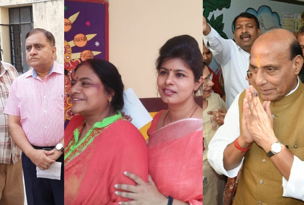 Lok Sabha Elections 2019 People queued up for voting in lucknow.