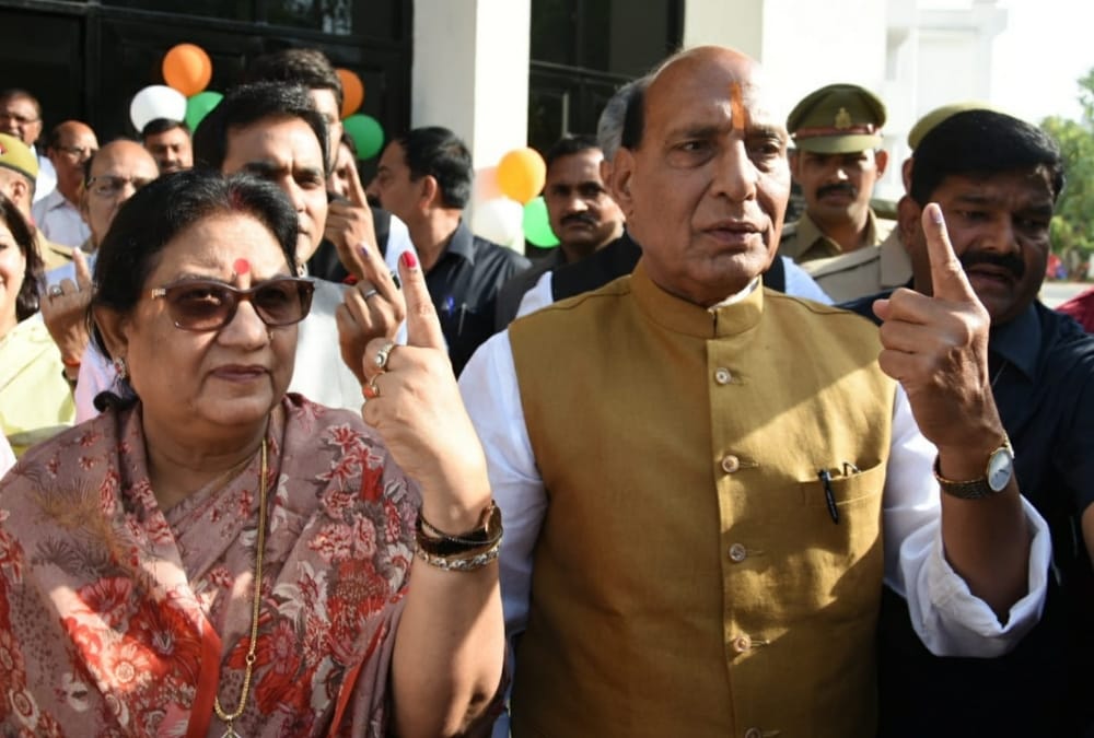 Voting on Lucknow and MohanlalGanj seat.
