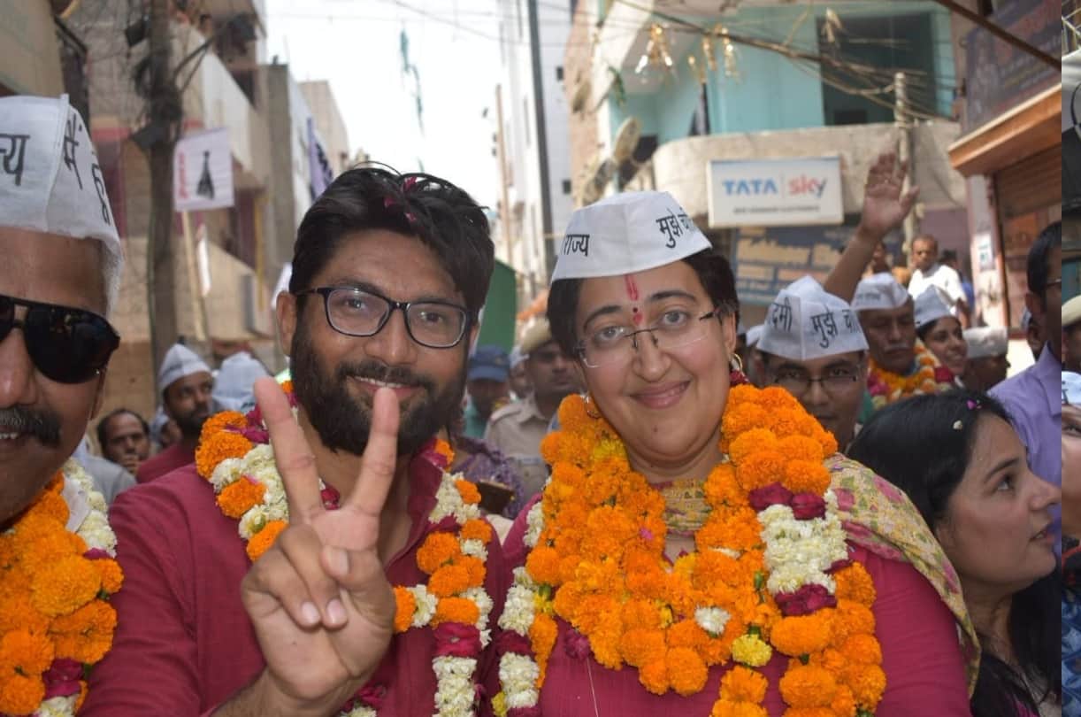 Lok Sabha chunav 2019 Jignesh ,Prakash Raj and Swara Bhaskar campaign for AAPCandidate Atishi