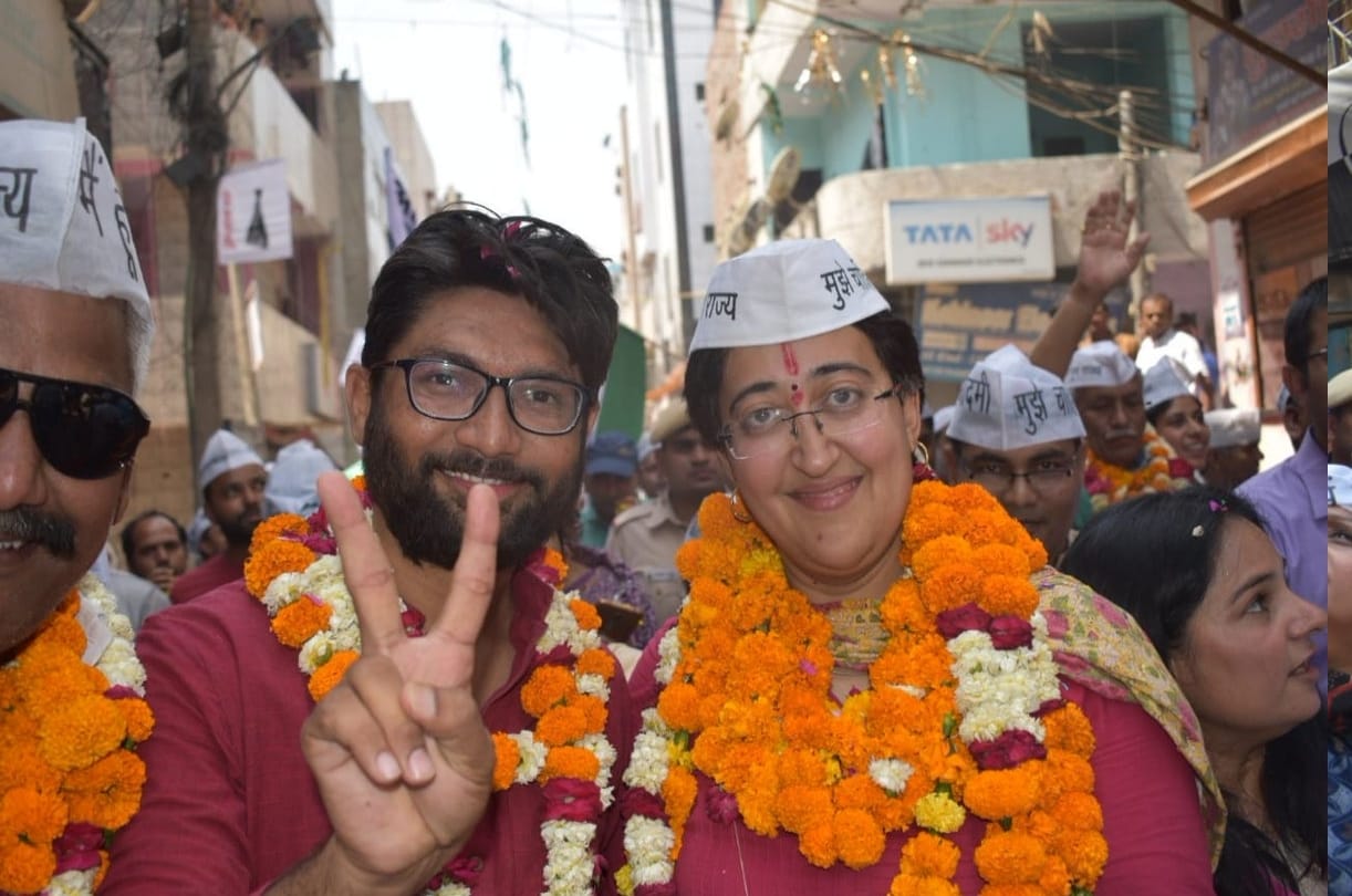 Lok Sabha chunav 2019 Jignesh ,Prakash Raj and Swara Bhaskar campaign for AAPCandidate Atishi