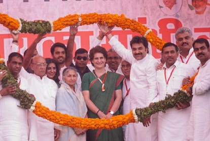 Lok sabha election 2019, congress priyanka gandhi rally at Hisar for Bhavya Bishnoi