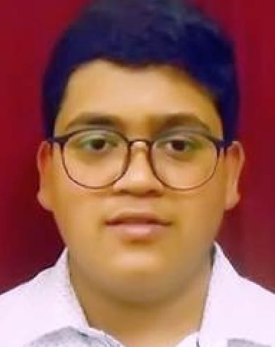 Sathak Joshi, second in the state, with 99.7% marks.
