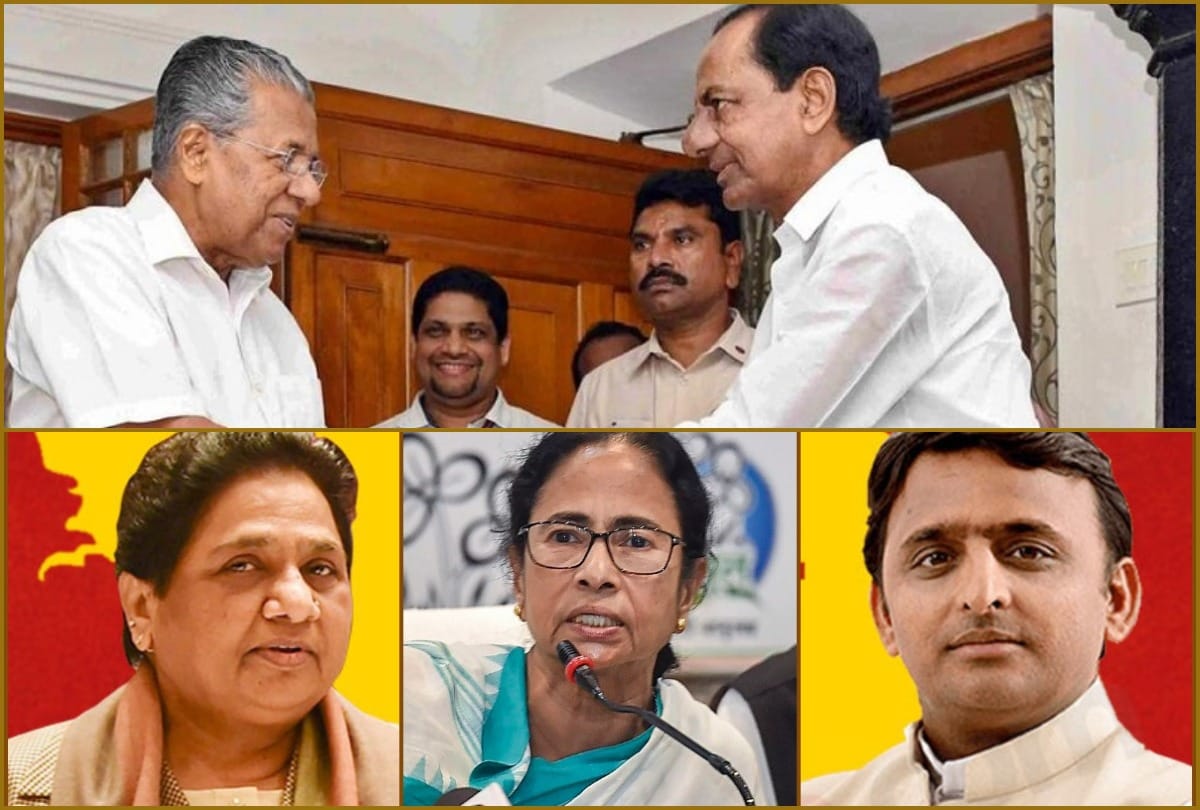 after 5th Phase lok Sabha Chunav 2019, third front discussion, KC rao, pinarayi vijayan, mayawati