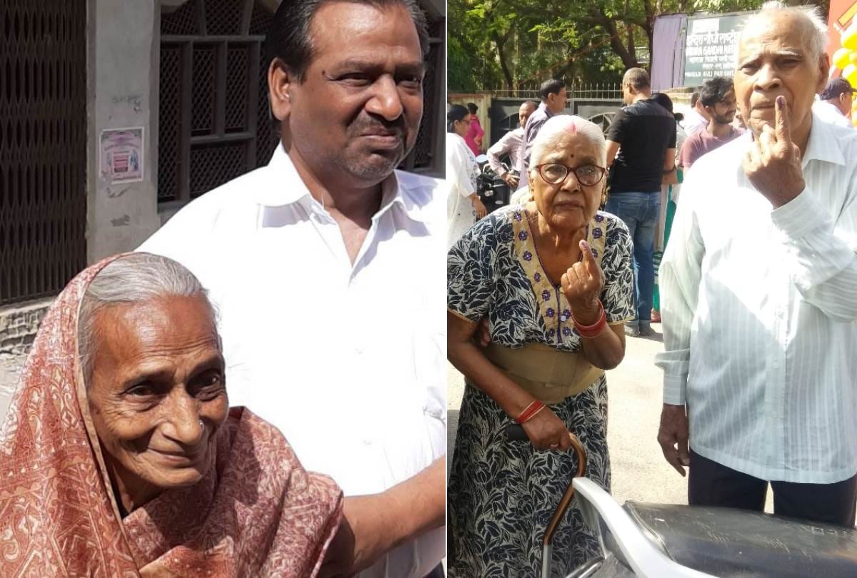 old people and Divyangjans also cast their vote