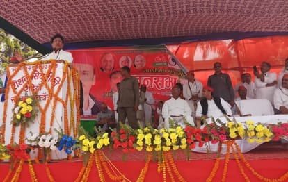 Lok sabha election : Akhilesh yadav and Ajit singh rally in chandauli