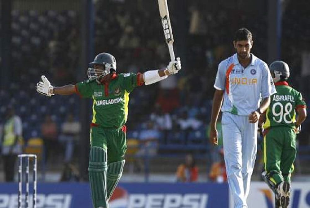 cricket world cup 2007 when bangladesh beat team india by 5 wickets