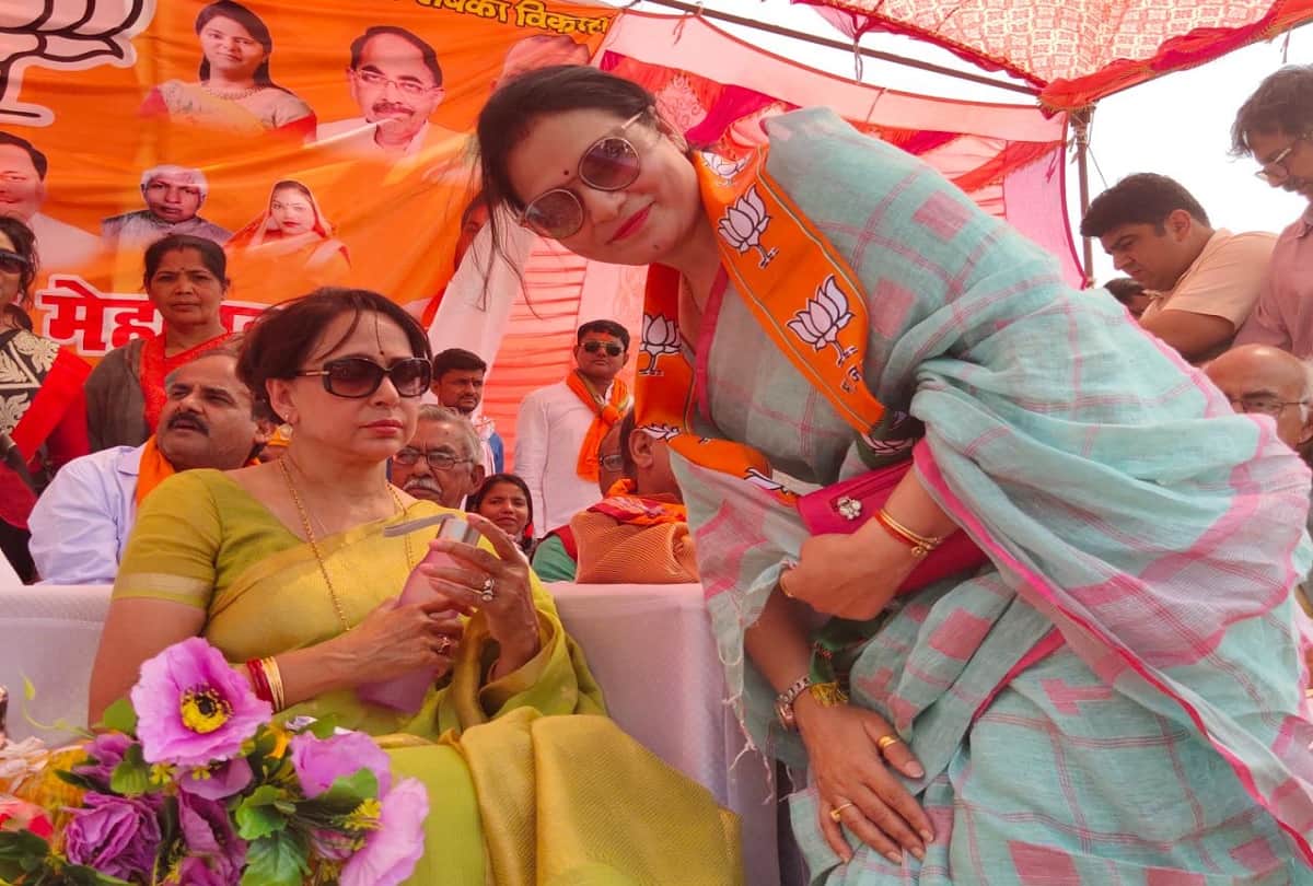 Hema Malini addresses rally in Santkabirnagar