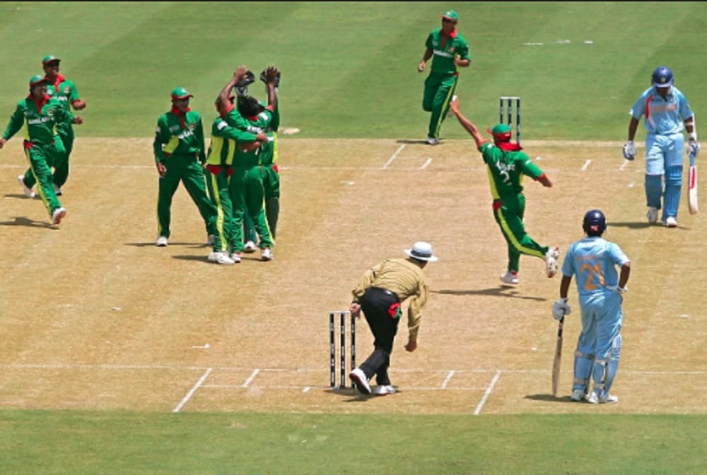 cricket world cup 2007 when bangladesh beat team india by 5 wickets