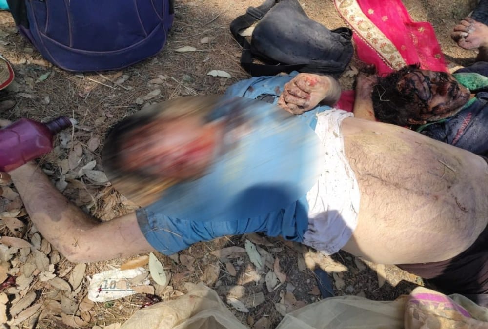 Dead Body rescue from ditch after Horrible car accident in pauri photos