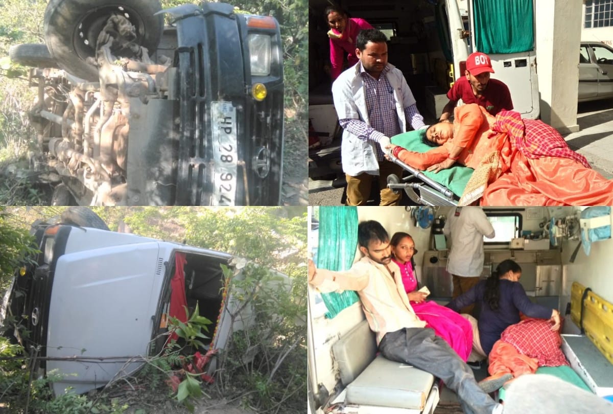 Nine women injured in accident on joginder nagar to sarkaghat road mandi himachal pradesh