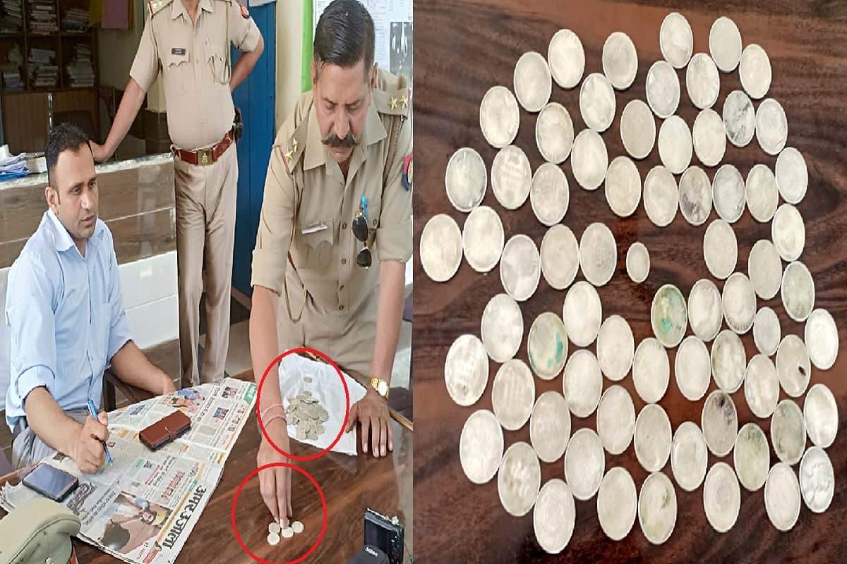70 silver coins of British period were recovered in a farmer's home in Bijnor