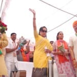 जींद में हेमा मालिनी की जनसभा