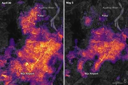 fani cyclone odisha NASA Photos describe destruction in Bhubaneswar Before and after fani