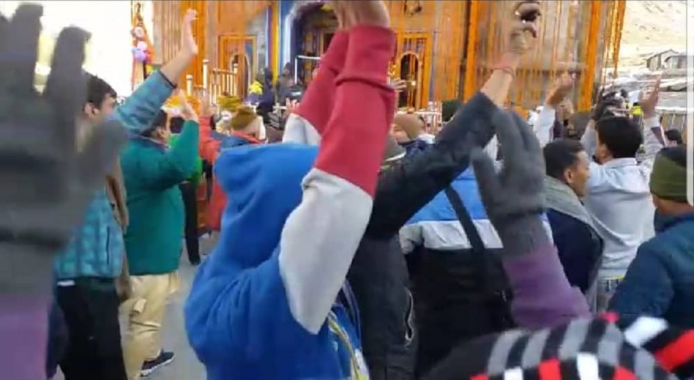 kedarnath dham door open devotee dance on dhol exclusive photos