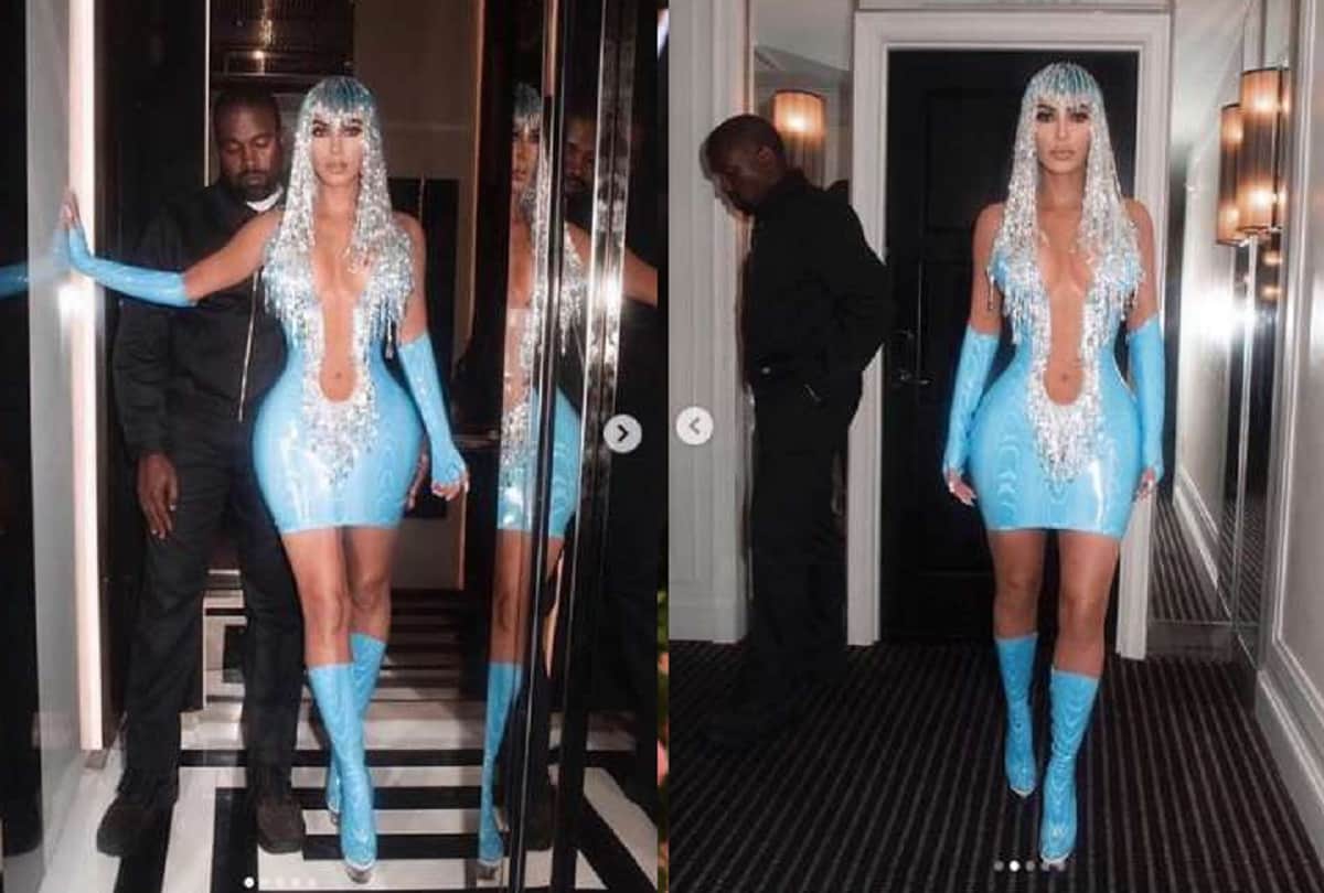 Kim Kardashian skin color fiitted dress in met gala 2019 become trouble for washroom