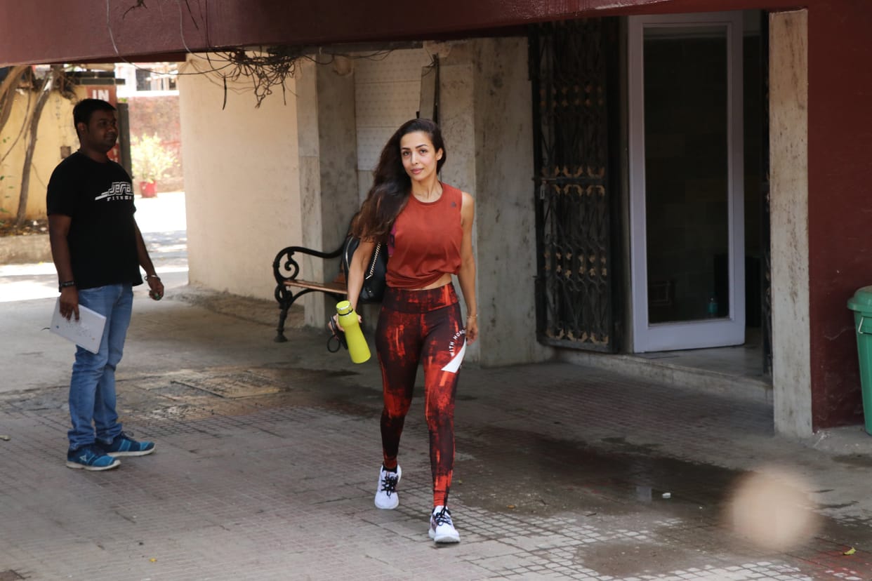 Malaika Arora spotted at mumbai out of gym