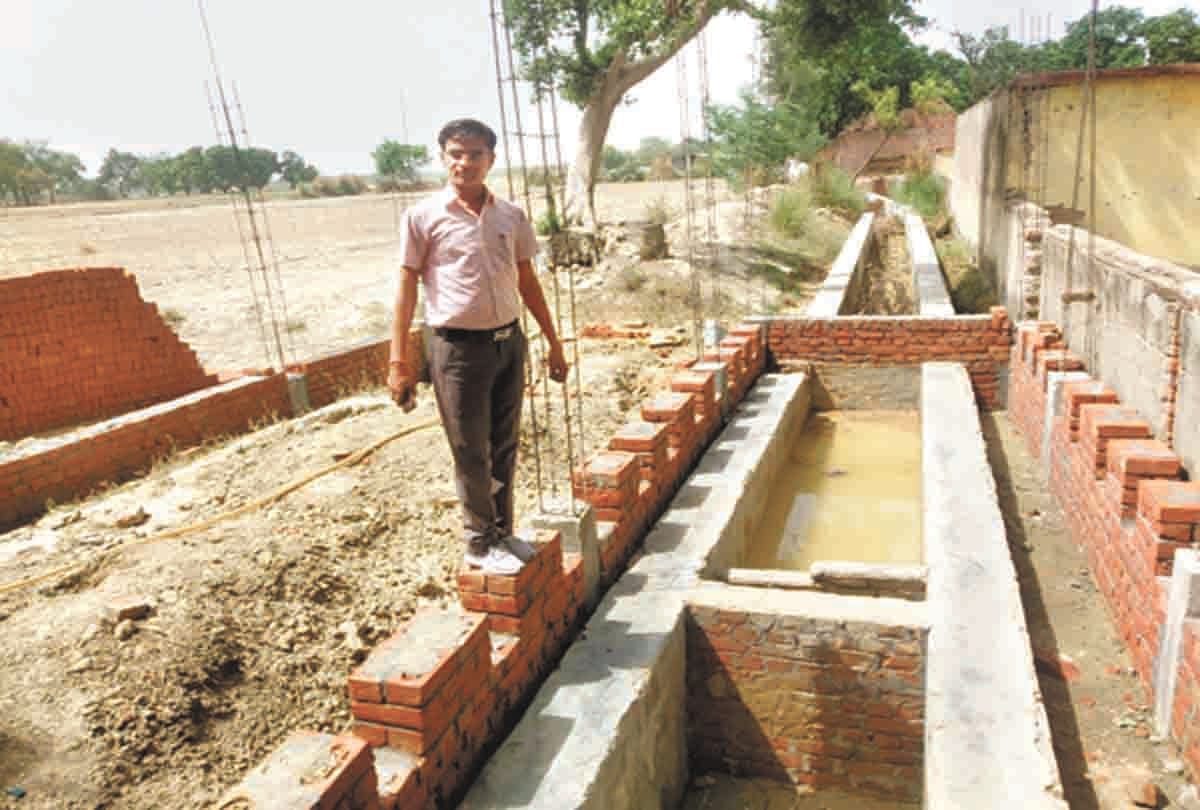 Gram Pradhan is building building above government drain