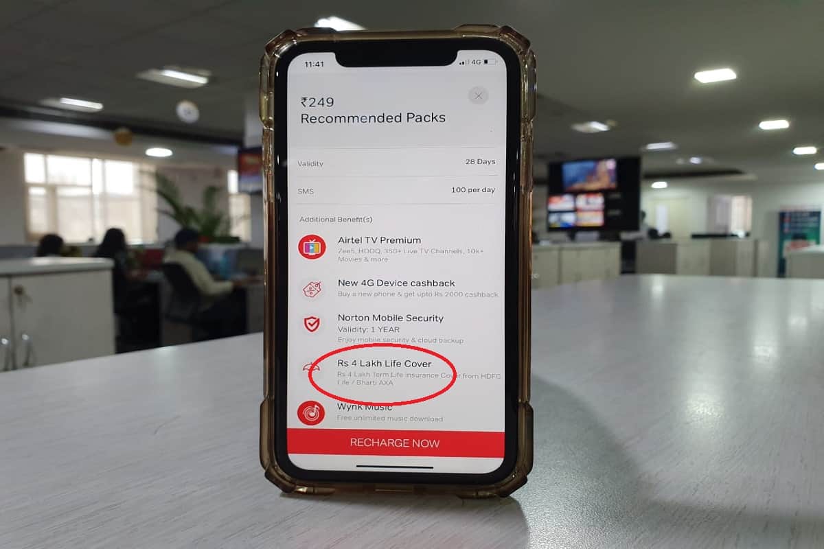 Airtel Revises Rs. 129 and Rs. 249 Prepaid Plans With Rs 4 Lakh Life Insurance Cover