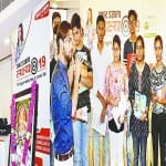 सम्राट हैवेंस में अमर उजाला लक्ष्य एजुकेशन एंड कॅरियर फेयर का उद्घाटन करते एमडीए सचिव राजकुमार और ललित शैल