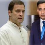 राहुल गांधी व अधिवक्ता विनोद शुक्ला की फाइल फोटो