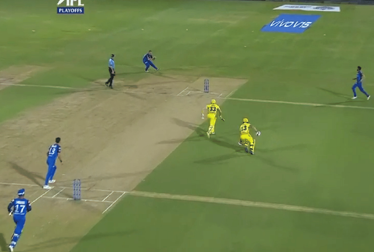 Faf du plessis and Shane watson survives in 1st over against Delhi capitals IPL 2019 qualifier