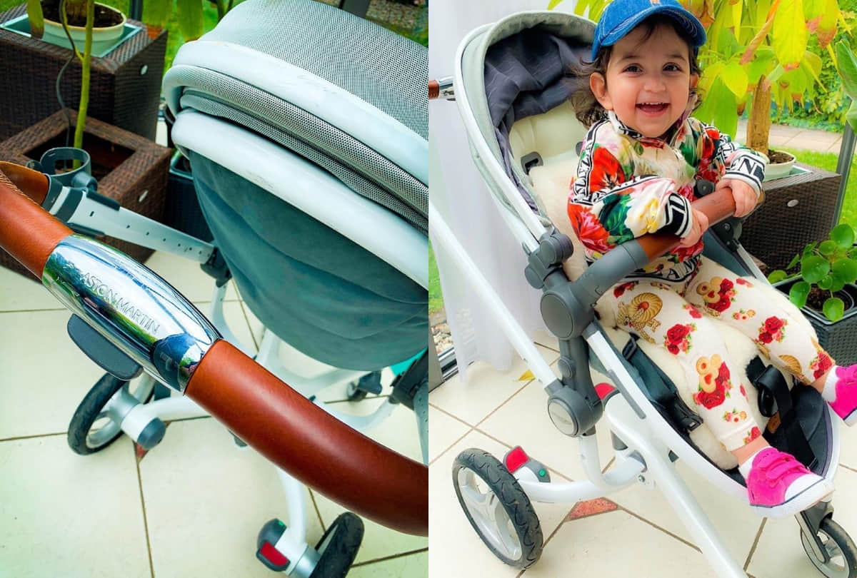 adnan sami gifts expensive stroller on her second birthday