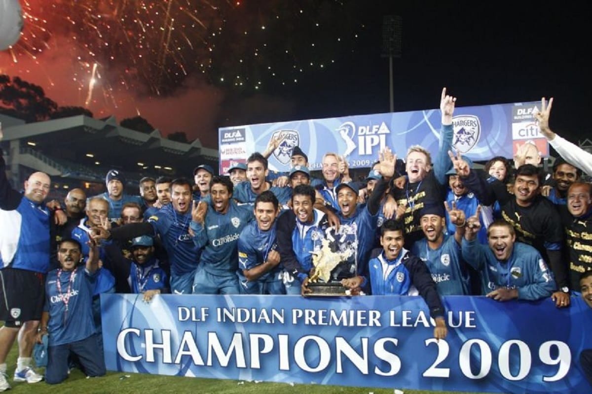 Why and when IPL was played on foreign ground which teams become Champions
