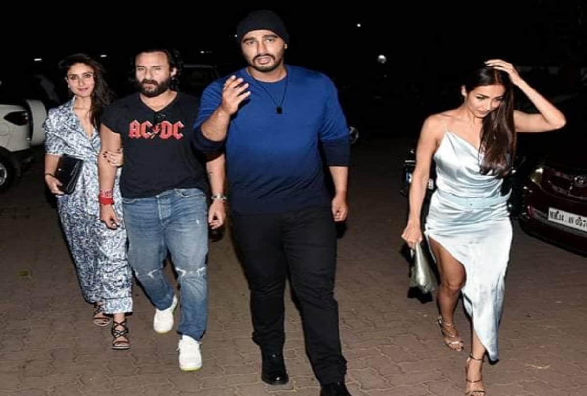 Kareena kapoor and her bestie Malaika Arora were spotted at Amrita Arora house with Taimur