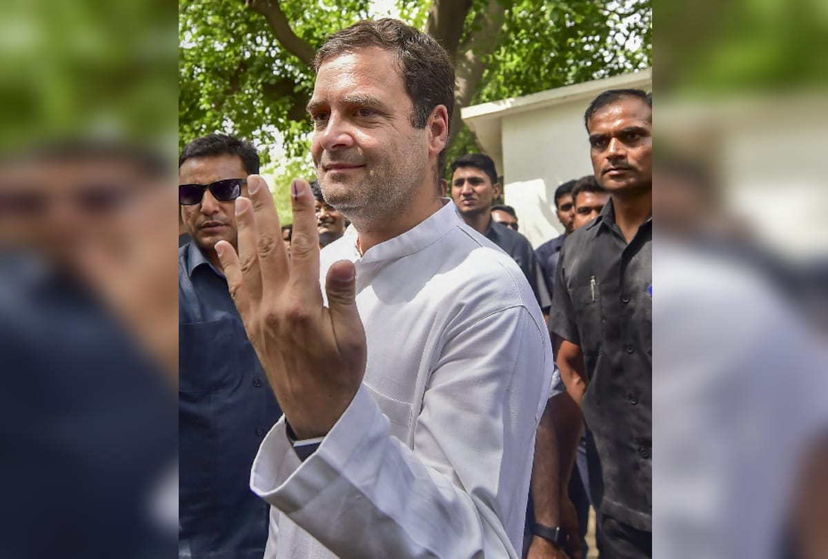 lok sabha elections 2019 rahul gandhi cast his vote ignores khan market gang question photos