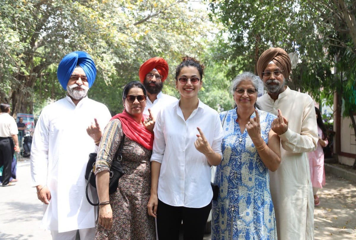 lok sabha elections 2019 bollywood celebrities cast their vote in delhi swara tapsee sidhartha