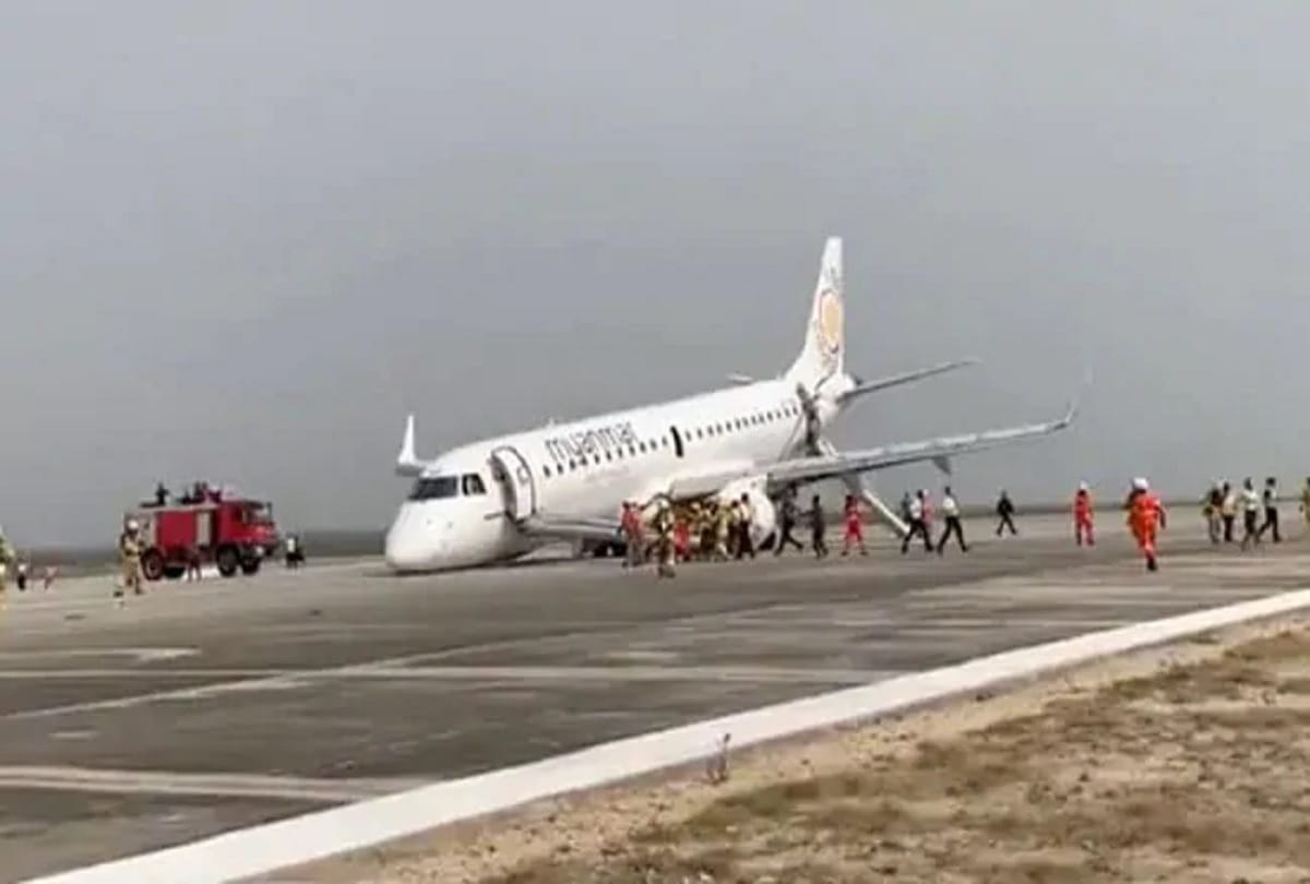 Myanmar: During landing, the aircraft gear failed
