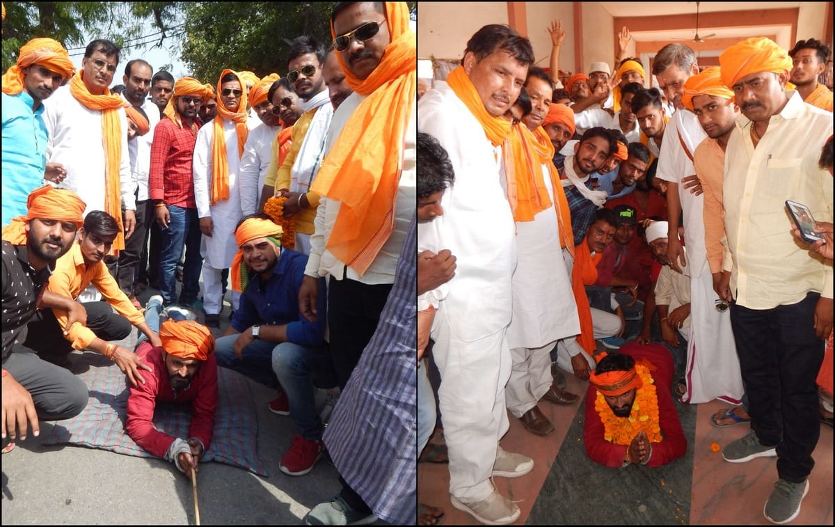 Lok Sabha Elections 2019 man pray for narendra modi in ballia