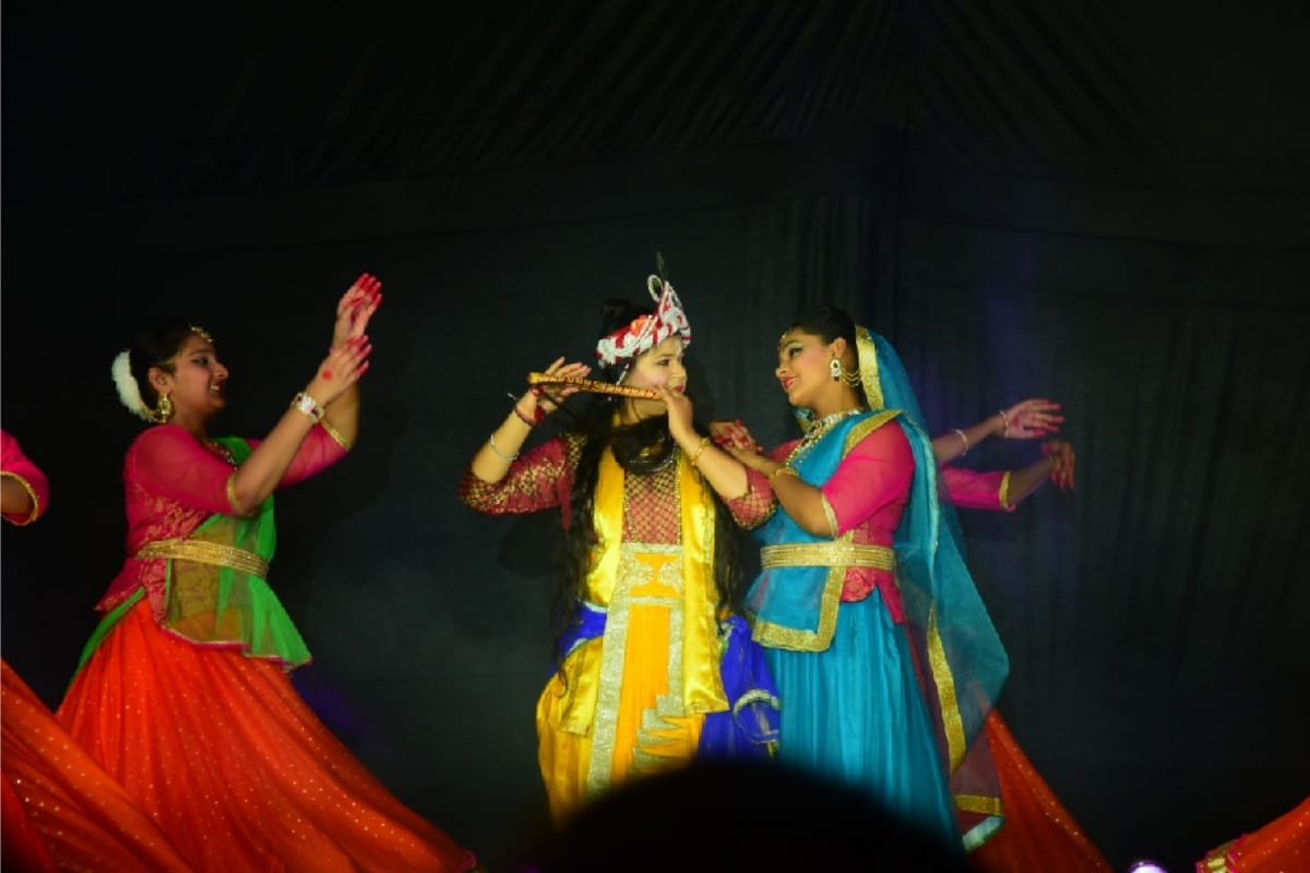 Children's performances in beautiful cultural program in Meerut at Uttar Pradesh