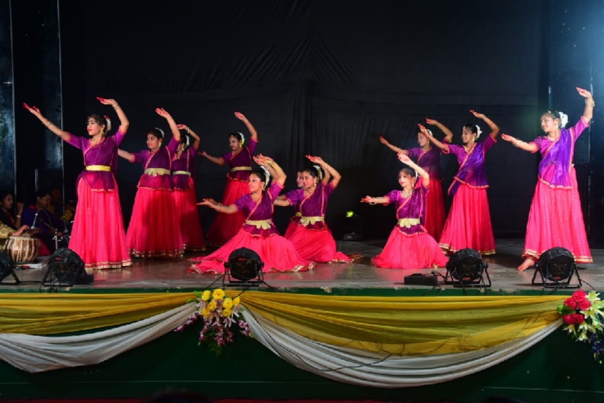 Children's performances in beautiful cultural program in Meerut at Uttar Pradesh