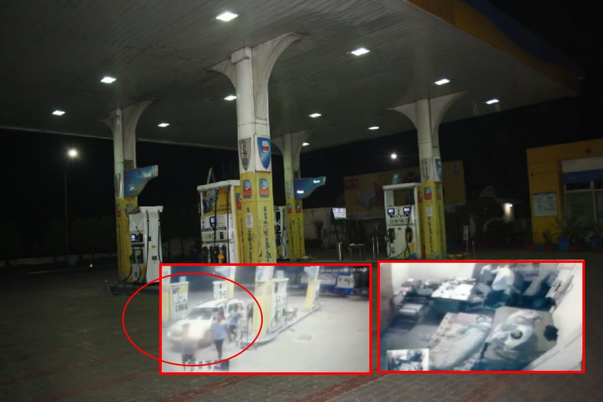 badmash looted petrol pump in Meerut again