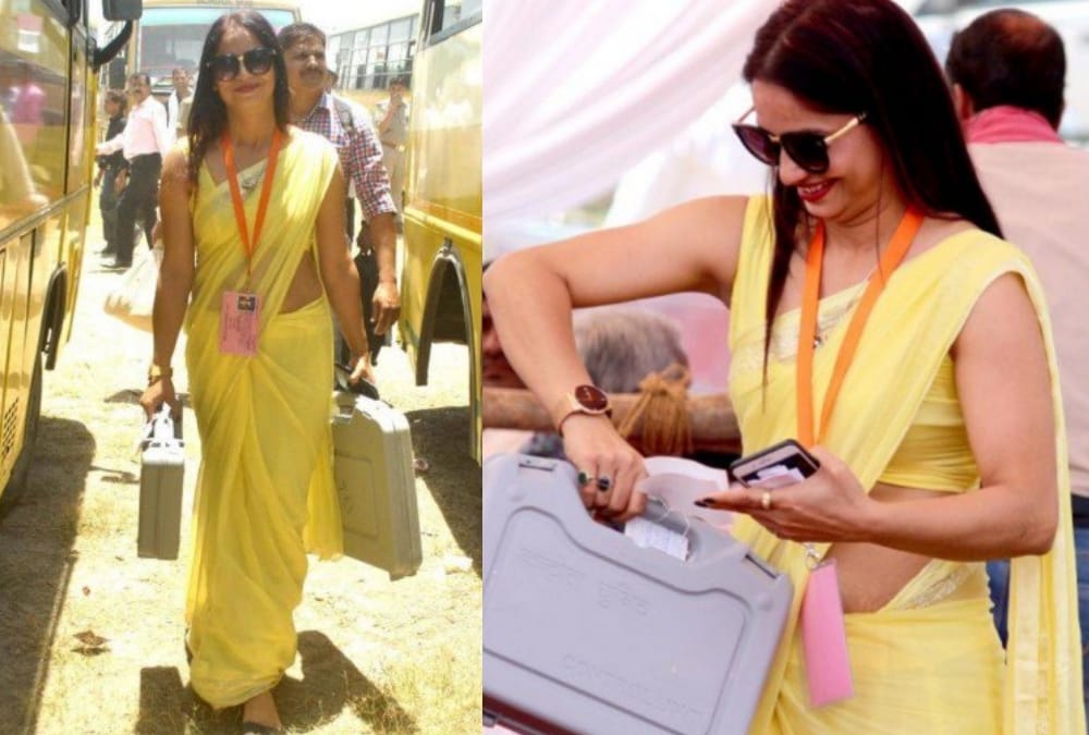 famous polling officer reena dwivedi.