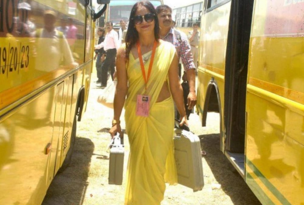 famous polling officer reena dwivedi.