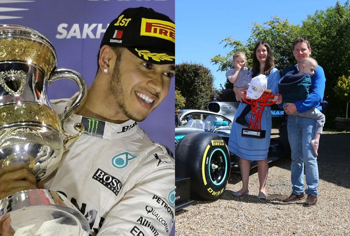 Lewis Hamilton sent his formula one car to cancer child patients