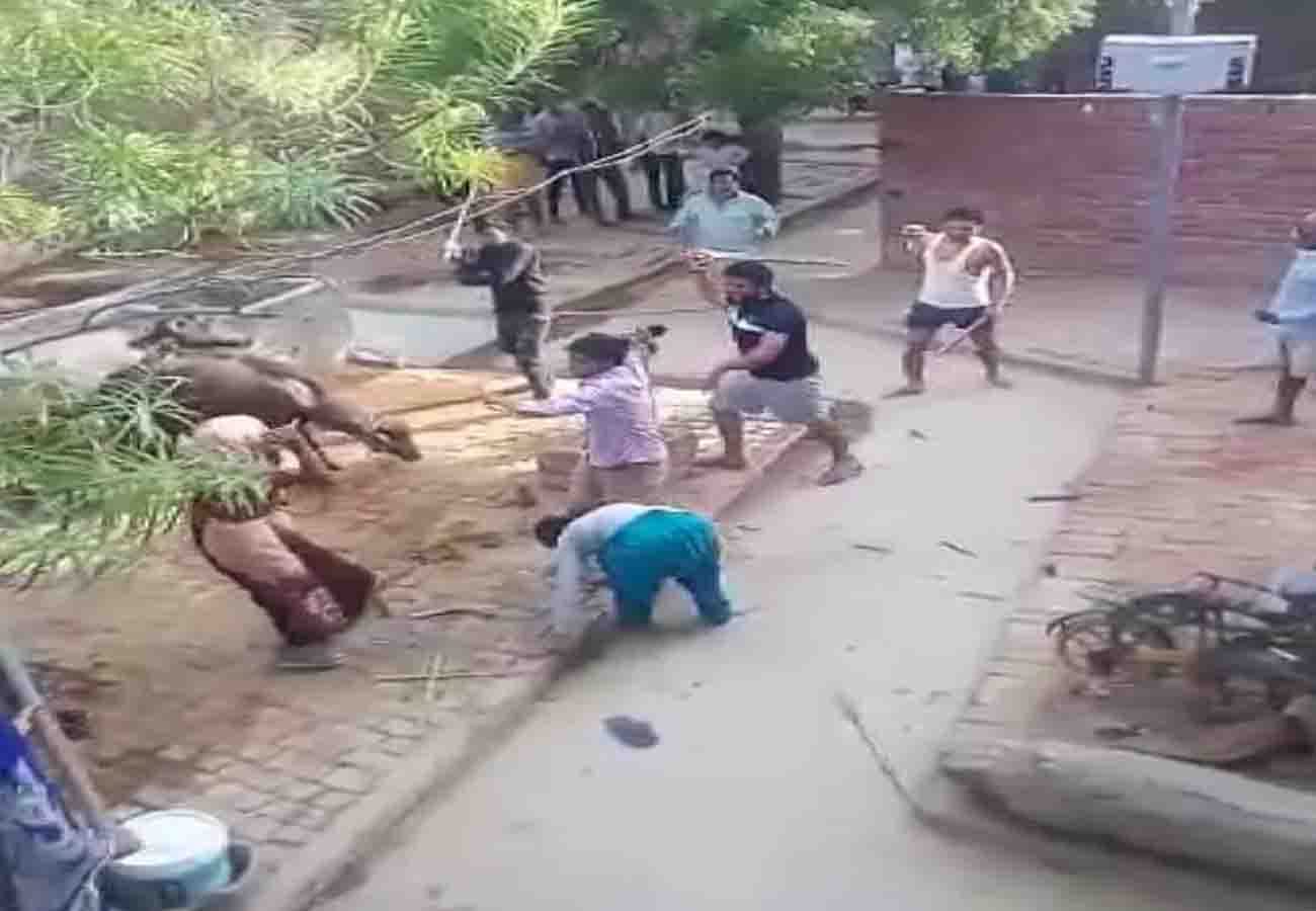 crime against women in Etawah, 8 people injured